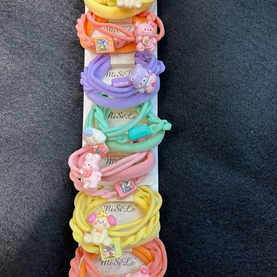 کش مو دخترانه مدل عروسکی بسته ۳ عددی