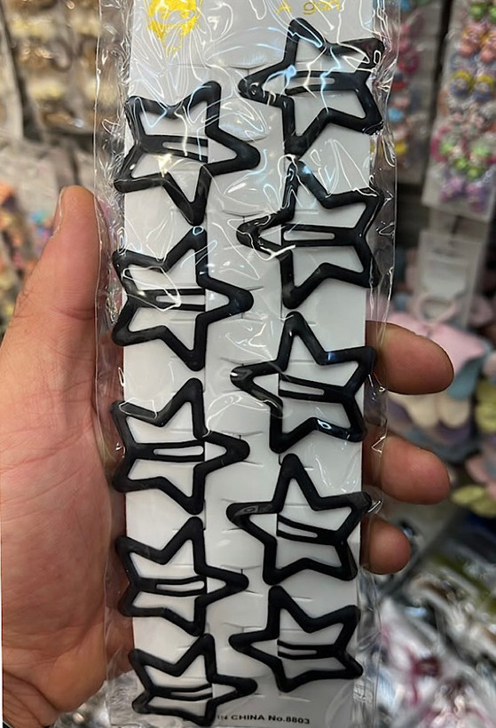 گیره مو تقتقی مدل ستاره ۱۰ عددی