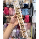 کش مو دخترانه مدل عروسکی کرم و قهوه ای بسته ۲۰ عددی کپی